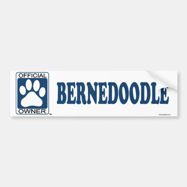 Autocollant De Voiture Bleu de Bernedoodle (Devant)