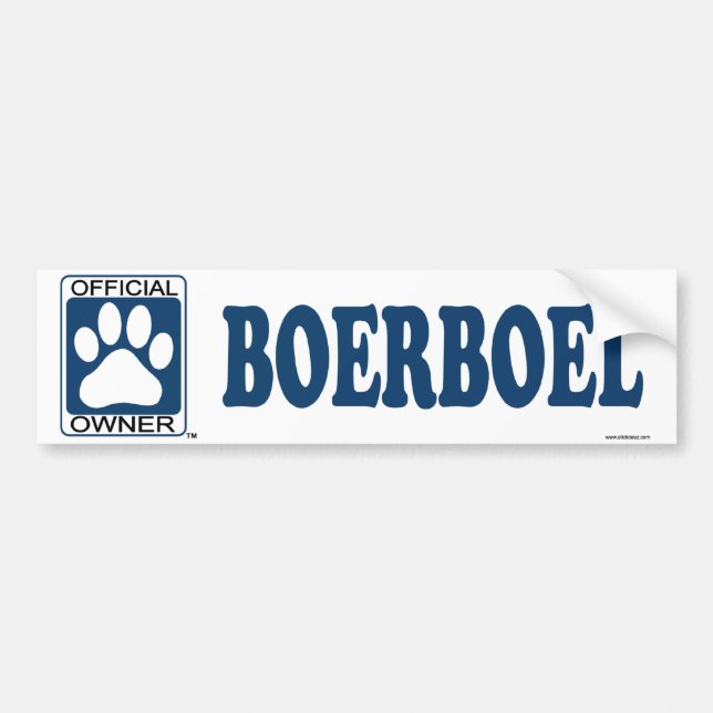 Autocollant De Voiture Bleu de Boerboel (Devant)