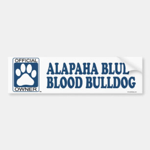 Autocollant De Voiture Bleu de bouledogue de sang bleu d'Alapaha