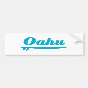 Autocollant De Voiture Bleu de planche de surf d'Oahu