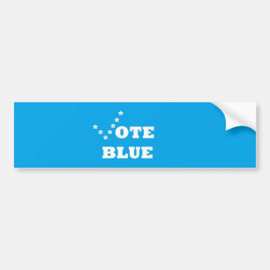Autocollant De Voiture Bleu de vote -