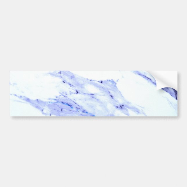 Autocollant De Voiture Bleu élégant moderne, Marbre blanc motif en granit (Devant)
