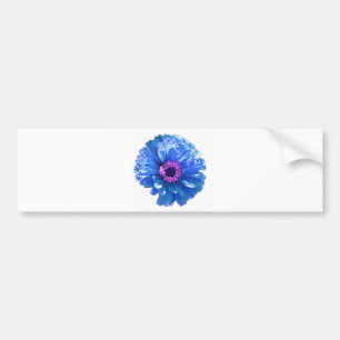 Autocollant De Voiture Bleu marguerite bleu photo florale