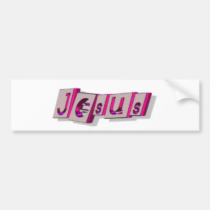 Autocollant De Voiture Bloc Fushia. de Jésus