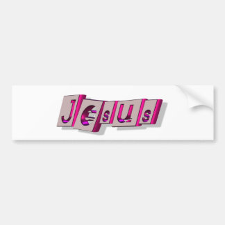 Autocollant De Voiture Bloc Fushia. de Jésus