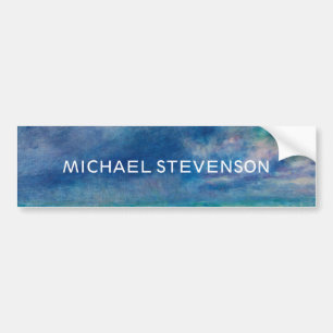 Autocollant De Voiture Blue Sky Sea Abstrait Unique Chic Moderne Minimal