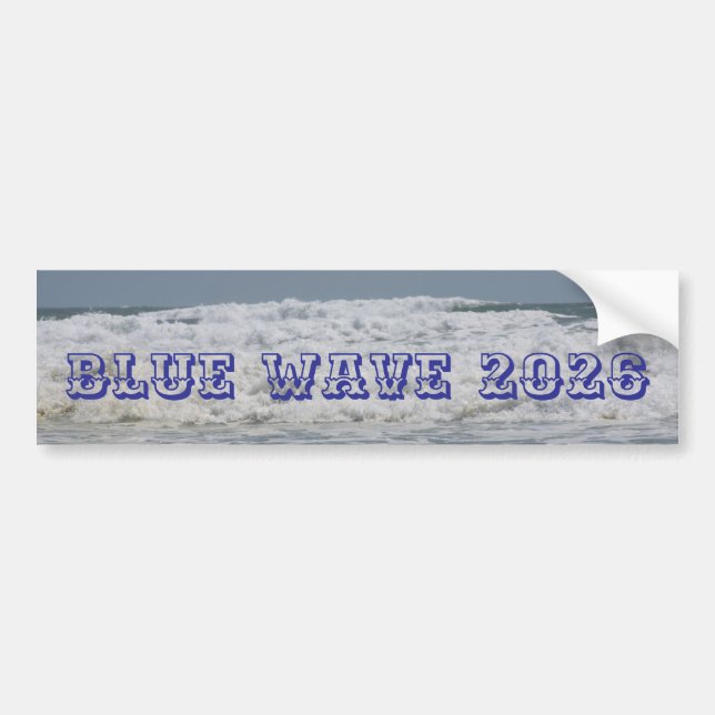 Autocollant De Voiture Blue Wave 2026  (Devant)