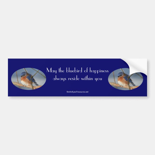 Autocollant De Voiture Bluebird Of Happiness Inspiration (Devant)