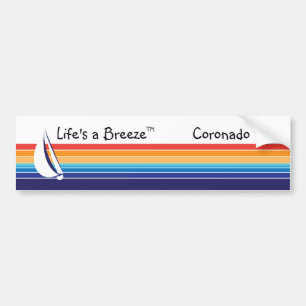 Autocollant De Voiture Boat Color Carré_Life est un Breeze™_Coronado