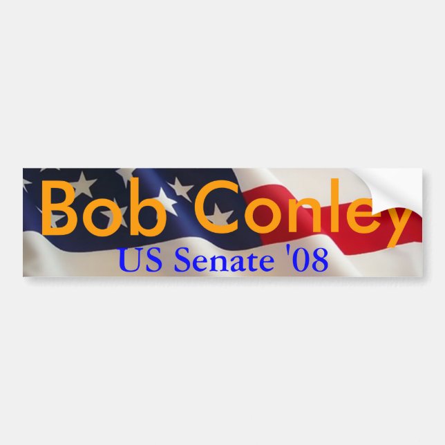 Autocollant De Voiture Bob Conley pour le sénat 2008 des USA (Devant)