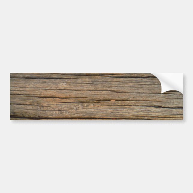 Autocollant De Voiture bois brun gros plan (Devant)