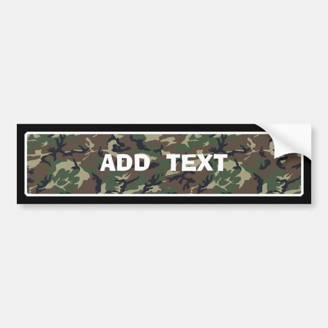Autocollant De Voiture Bois de Camouflage (Devant)