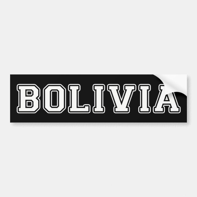 Autocollant De Voiture Bolivie (Devant)