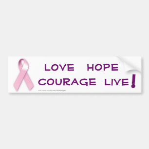 Autocollant De Voiture Bombe à bosse pour cancer du ruban rose