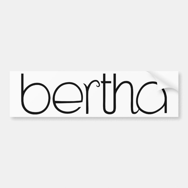 Autocollant De Voiture Bombe noir Bertha (Devant)
