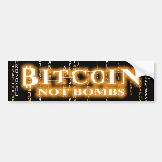Autocollant De Voiture Bombes de Bitcoin pas - crypto adhésif pour (Devant)