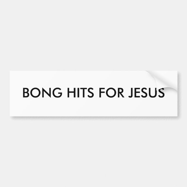 AUTOCOLLANT DE VOITURE BONG LES COUPS POUR JÉSUS (Devant)