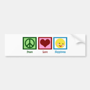 Autocollant De Voiture Bonheur d'amour de paix
