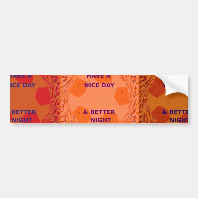 Autocollant De Voiture Bonne journée et meilleur Night Pop Art Imprimer (Devant)