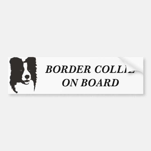 Autocollant De Voiture Border collie à bord (Devant)