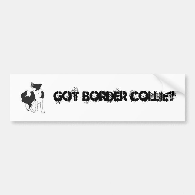 AUTOCOLLANT DE VOITURE BORDER COLLIE OBTENU ? (Devant)