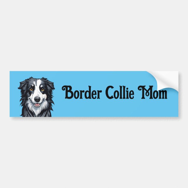 Autocollant De Voiture Bordure Collie (Devant)