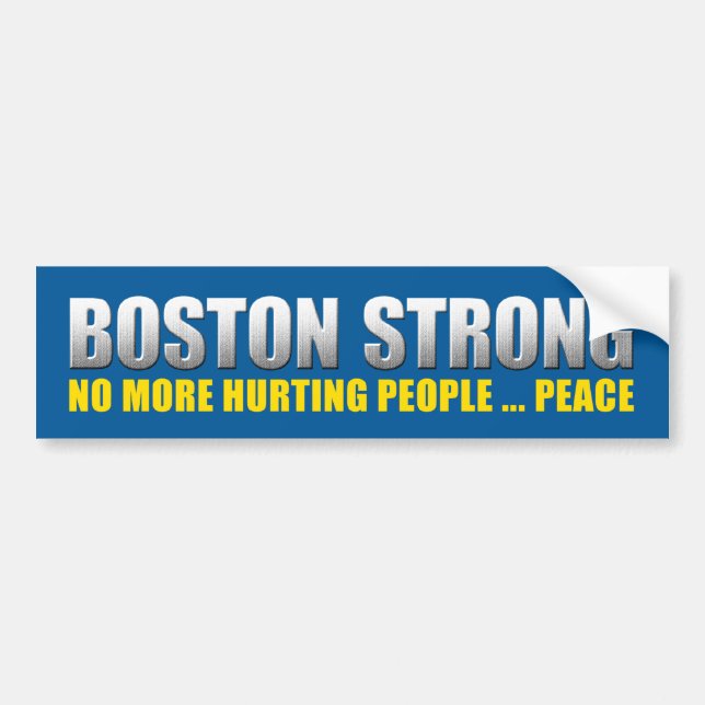 Autocollant De Voiture Boston fort - pas plus de paix blessante de (Devant)