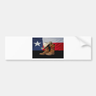 Autocollant De Voiture Bottes et Hat.jpg du Texas