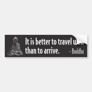 Autocollant De Voiture Bouddha Bumper Sticker - Mieux vaut bien voyager..