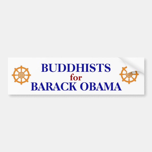 AUTOCOLLANT DE VOITURE BOUDDHISTES POUR L'ADHÉSIF POUR PARE-CHOCS D'OBAMA (Devant)