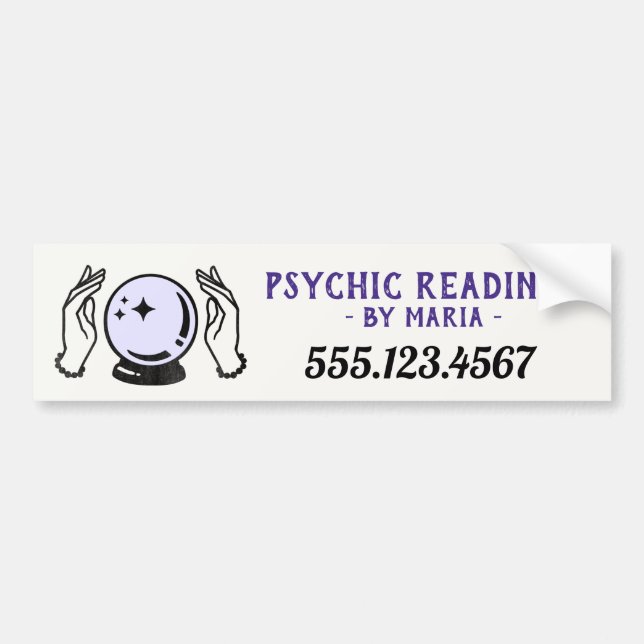 Autocollant De Voiture Boule de cristal médium psychique (Devant)