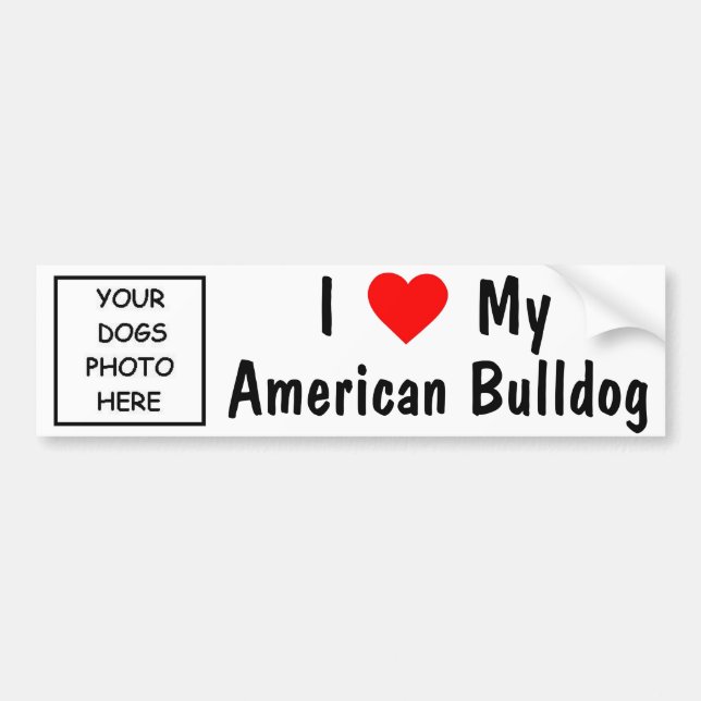 Autocollant De Voiture Bouledogue américain (Devant)