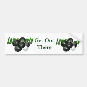 Autocollant De Voiture Boules De Pelouse Noire Et Logo,