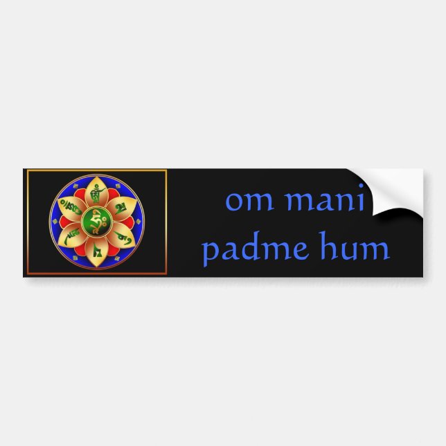 Autocollant De Voiture Bourdonnement de l'OM Mani Padme (Devant)