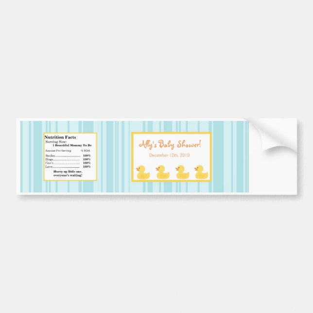 Autocollant De Voiture Bouteille d'eau Caoutchouc Bubbles (Devant)