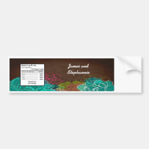 Autocollant De Voiture Bouteille d'eau Étiquette Neon Ressort Floral Fleu
