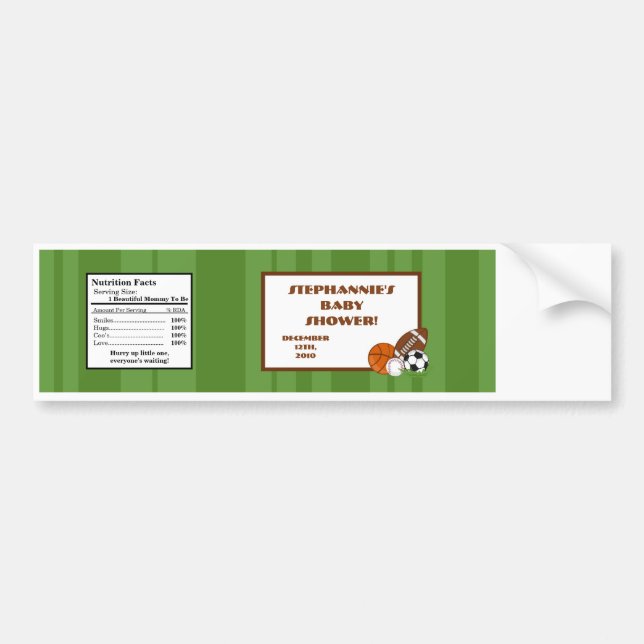 Autocollant De Voiture Bouteille d'eau Étiquette vert étoile (Devant)