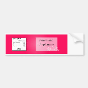 Autocollant De Voiture Bouteille d'eau Étiquette Whimsical Hot rose Doubl