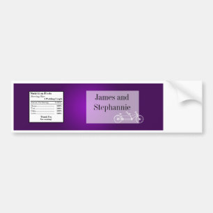 Autocollant De Voiture Bouteille d'eau Étiquette Whimsical Violet Double 