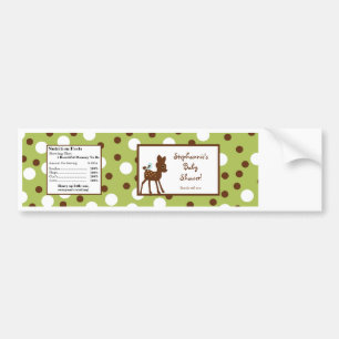 Autocollant De Voiture Bouteille d'eau Woodland Friends Bird Deer