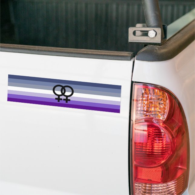 Autocollant De Voiture Bouton de pare-chocs Lesbian Pride Butch (Sur camion)