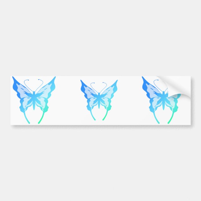 Autocollant De Voiture Boutterflies brillantes Bumper Sticker (Devant)