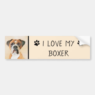 Autocollant De Voiture Boxer Dog Peinture Non Décroché Art animal origina
