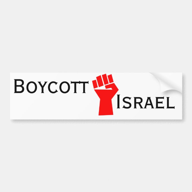 Autocollant De Voiture Boycott Israël (Devant)