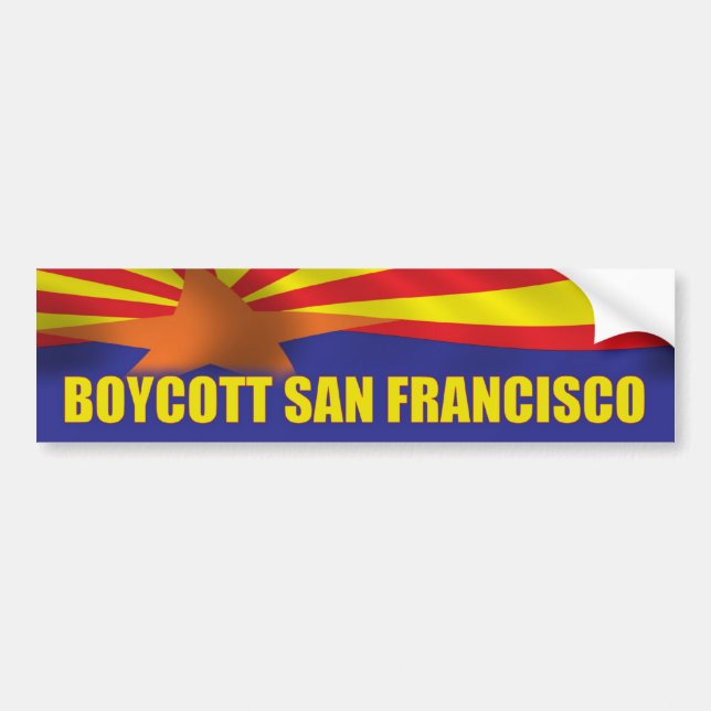 Autocollant De Voiture Boycott San Francisco - appui Arizona (Devant)