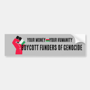 Autocollant De Voiture Boycottez le génocide
