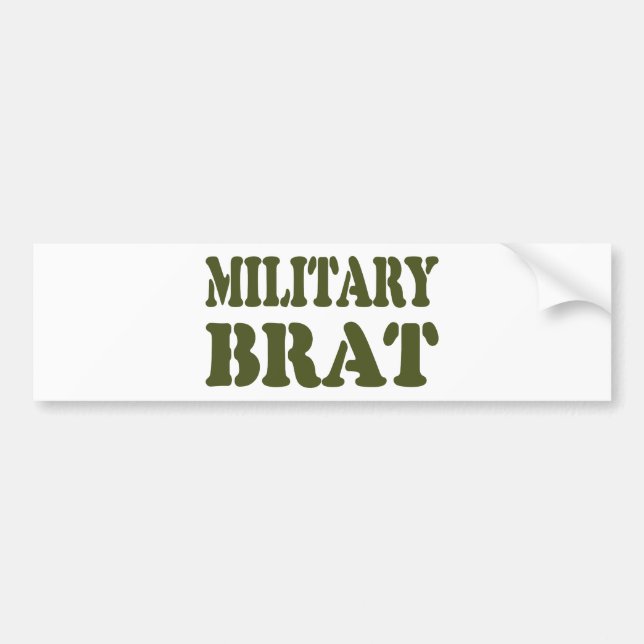 AUTOCOLLANT DE VOITURE BRAT MILITAIRE (Devant)