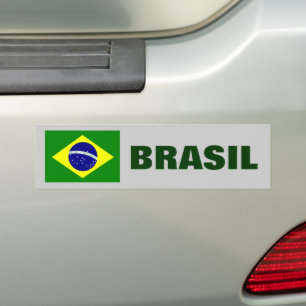 AUTOCOLLANT DE VOITURE BRÉSIL - DRAPEAU BRÉSIL