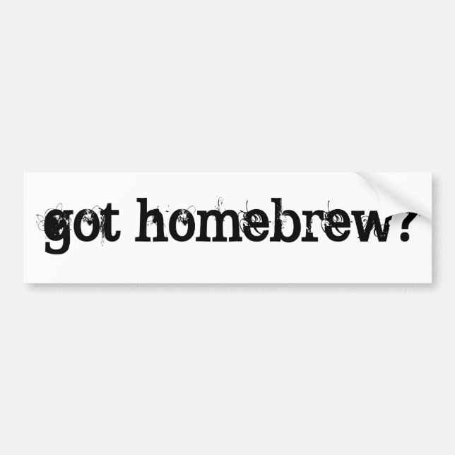 Autocollant De Voiture Brew à la maison obtenu ? (Devant)