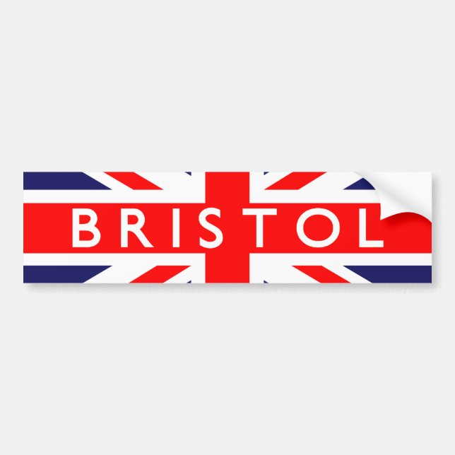 Autocollant De Voiture Bristol : Drapeau britannique (Devant)